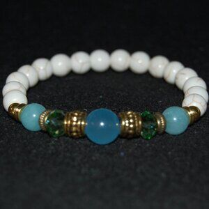 Gemstone Bracelet,Stone Beads Bracelet,Multicolor Stone Beaded Bracelet